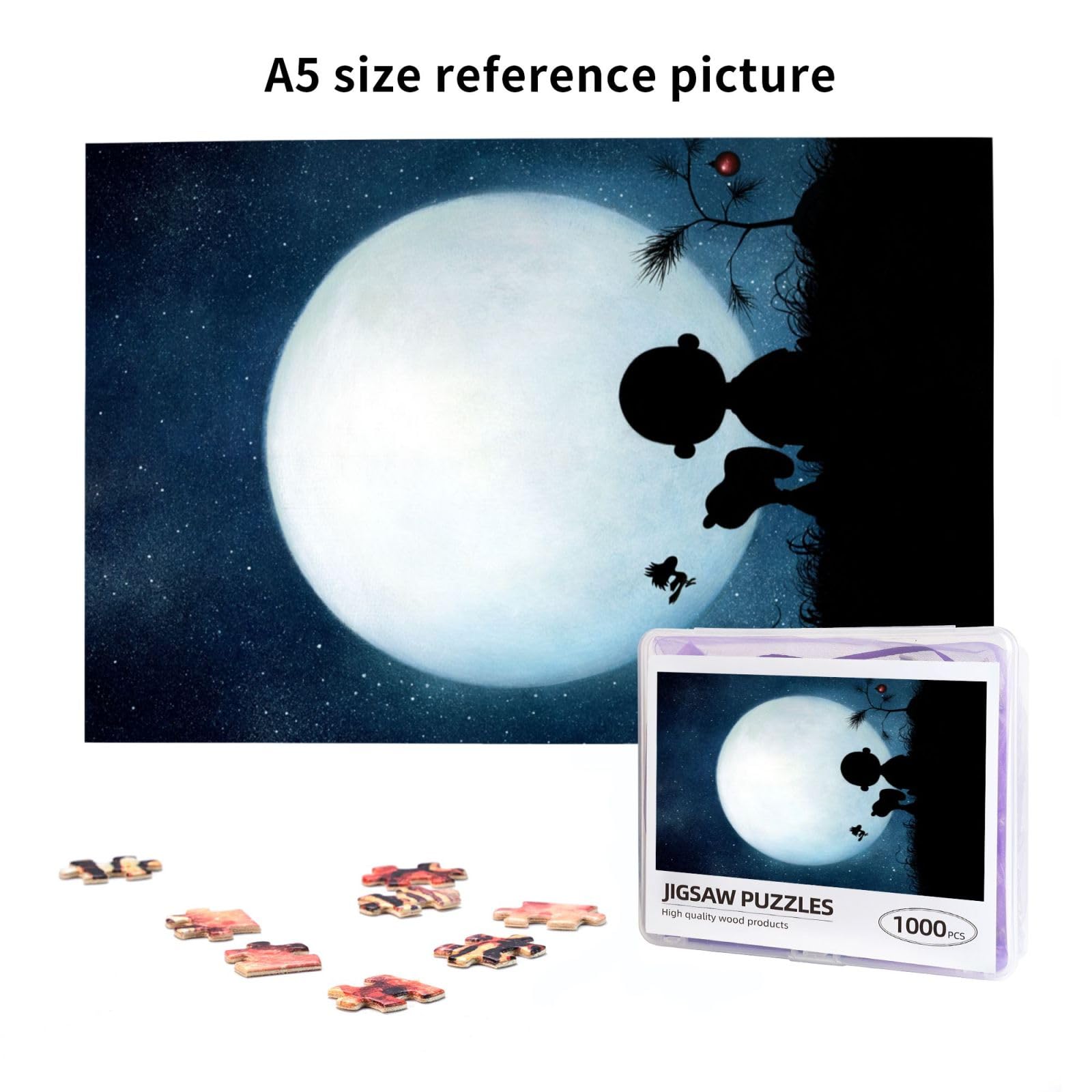 ジグソーパズル 1000ピース 満月の月の下で スヌーピー