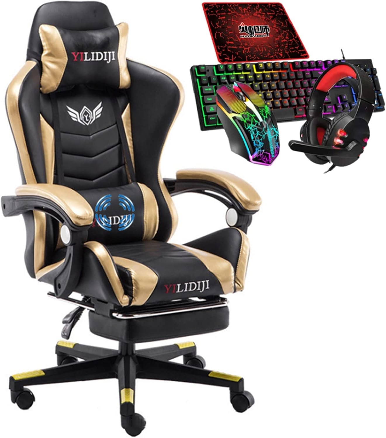 Massage Gaming Chair Office Chair High Back Racing Gaming