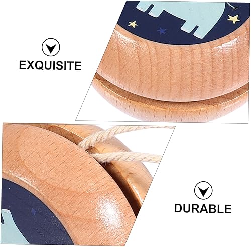 Miniatura 4 de ERINGOGO 4 Pcs Wooden Yo-yo Creative Yoyo Balls Responsive Ball Kit Vintage Toy Yoyo with Tracks Stocking Yoyo Ball Toys Yo Yo Christmas Socks Child