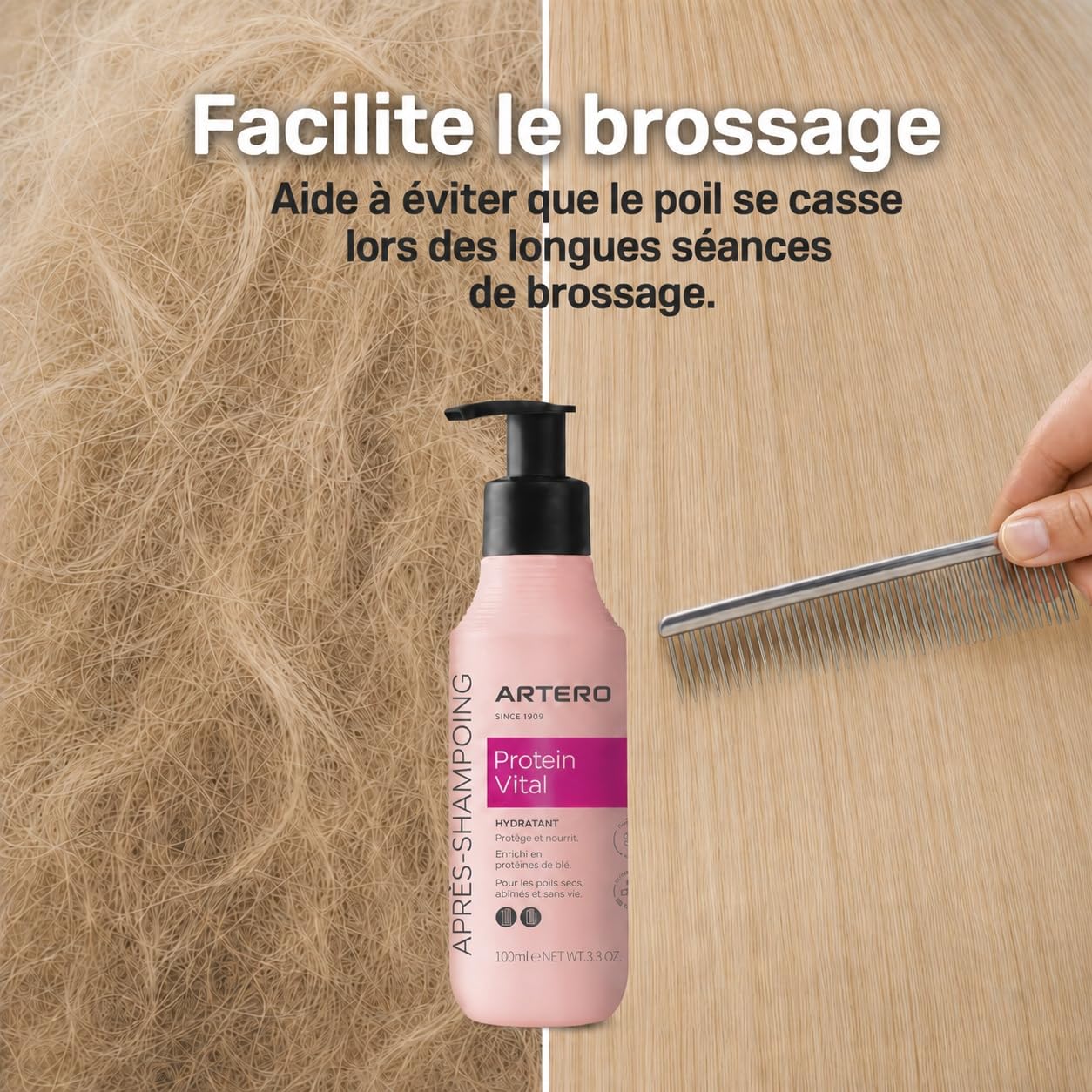 Après-shampooing pour Chiens et Chats Portein Vital d’Artero