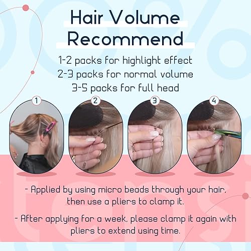 Miniatura 5 de Ugeat I Tip - Extensiones de cabello humano con queratina de 18 pulgadas, extensiones de cabello humano #P1813 rubio ceniza con reflejos rubios