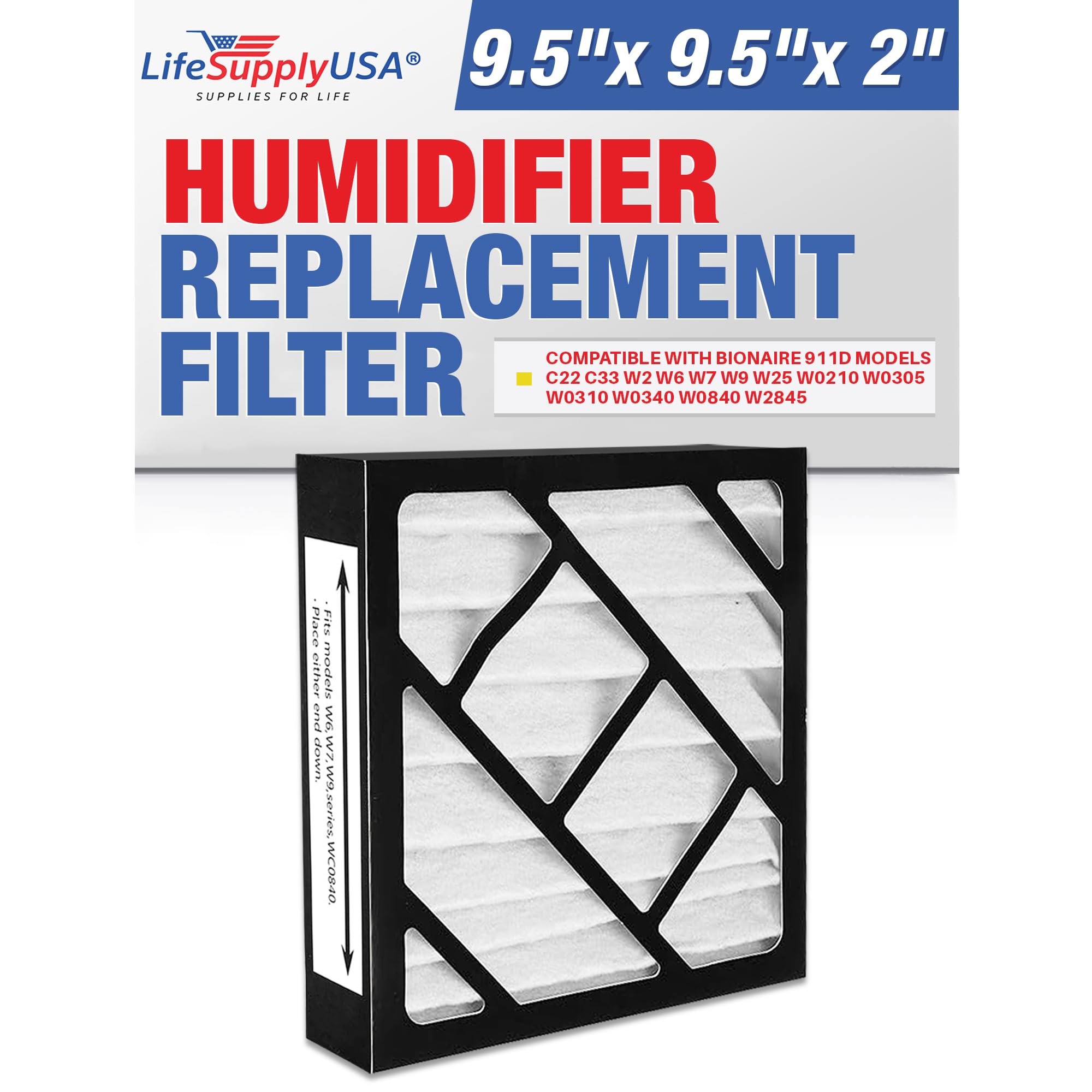 LifeSupplyUSA Wick Filter A - Repuesto Compatible Con Humidificadores BIONAIRE - Foto 10