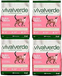 Kit 4 Areia Higiênica Para Gatos Biodegradável Descomplicada Viva Verde 4Kg