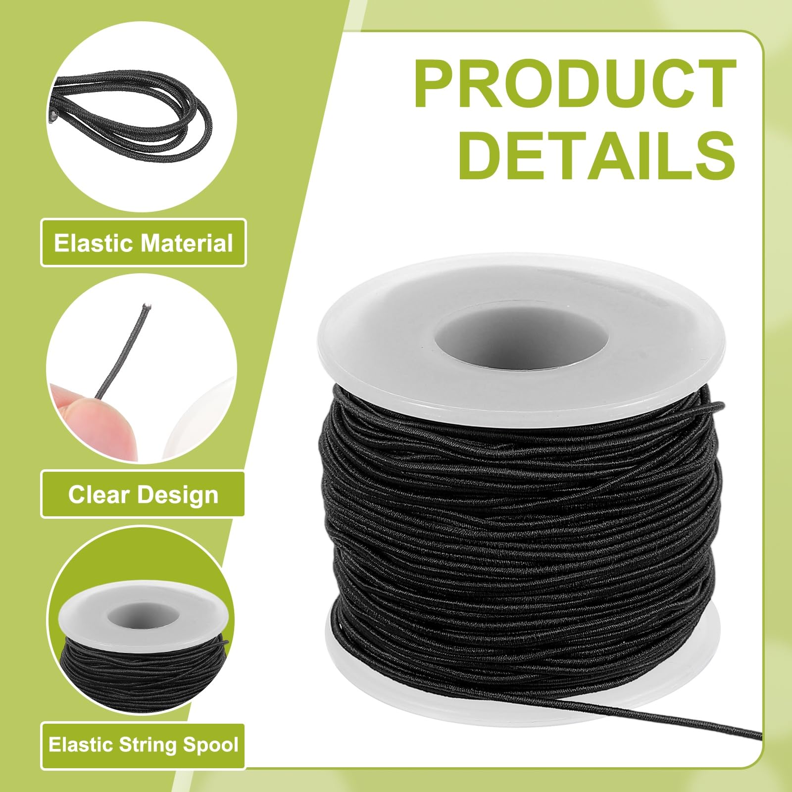 PATIKIL Elastic String for Bracelet 164 Ft/50 Meter Length 1 mm Dia - Image 3