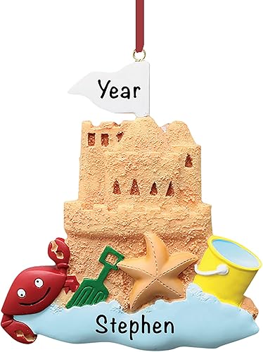 Adornos de Navidad personalizados para la playa 2023  Personalización rápida y gratuita las 24 horas  Decoraciones navideñas de castillo de arena