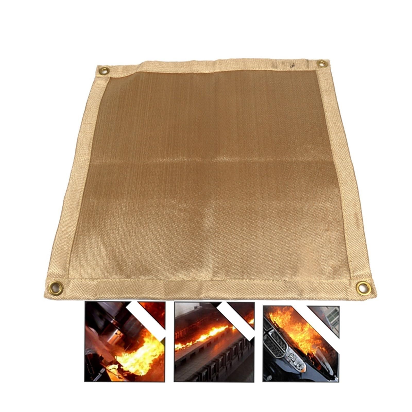Koc spawalniczy, koc z włókna szklanego, wytrzymały, ognioodporny, 1100°C, do ochrony przed iskrami i rozpryskami (80 x 100 cm)