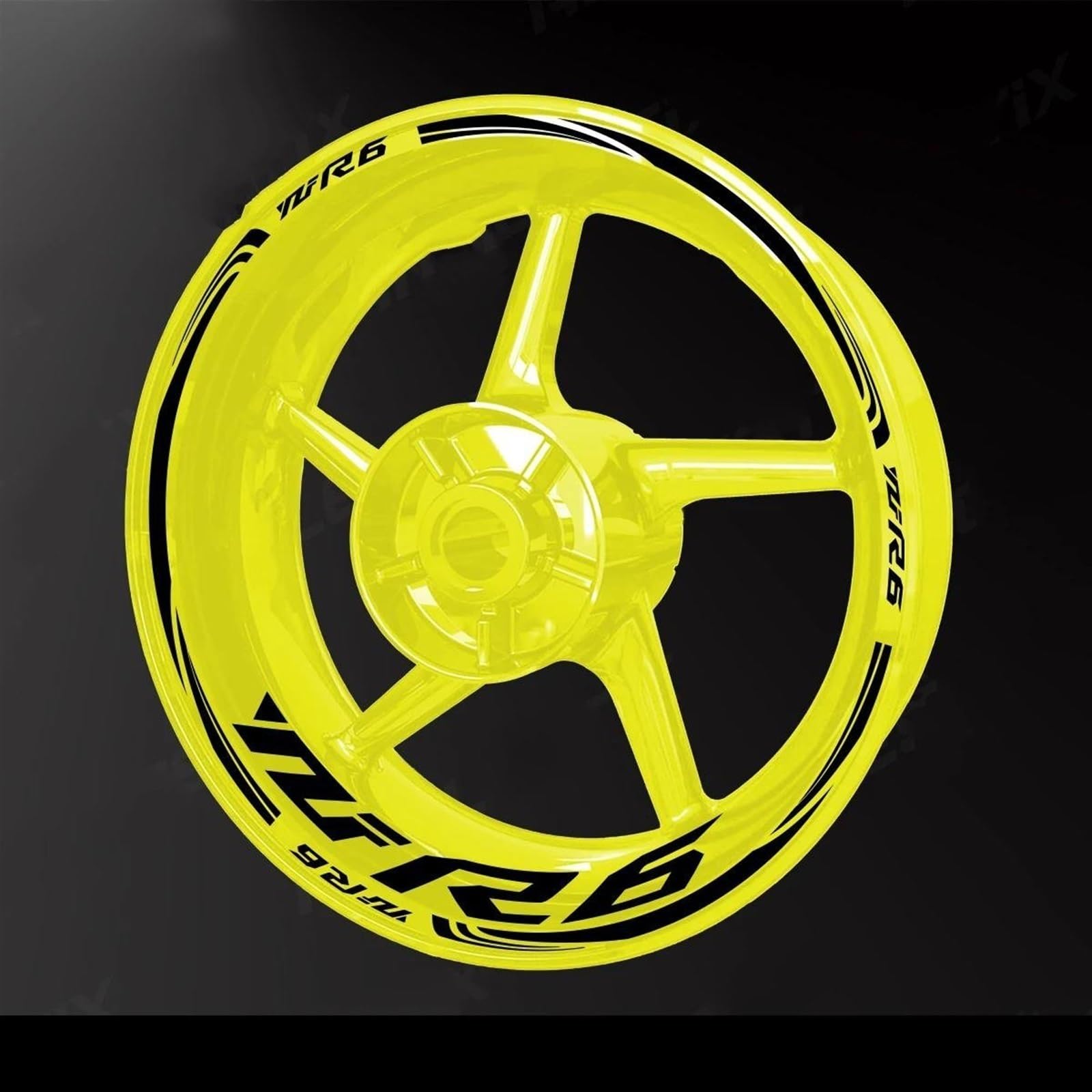 Motorcycle Accessories Wheel Stickers for Yamaha YZF R6 2017-2022 Reflective Rim Motorbike Waterproof Decals Decorative(Color9)