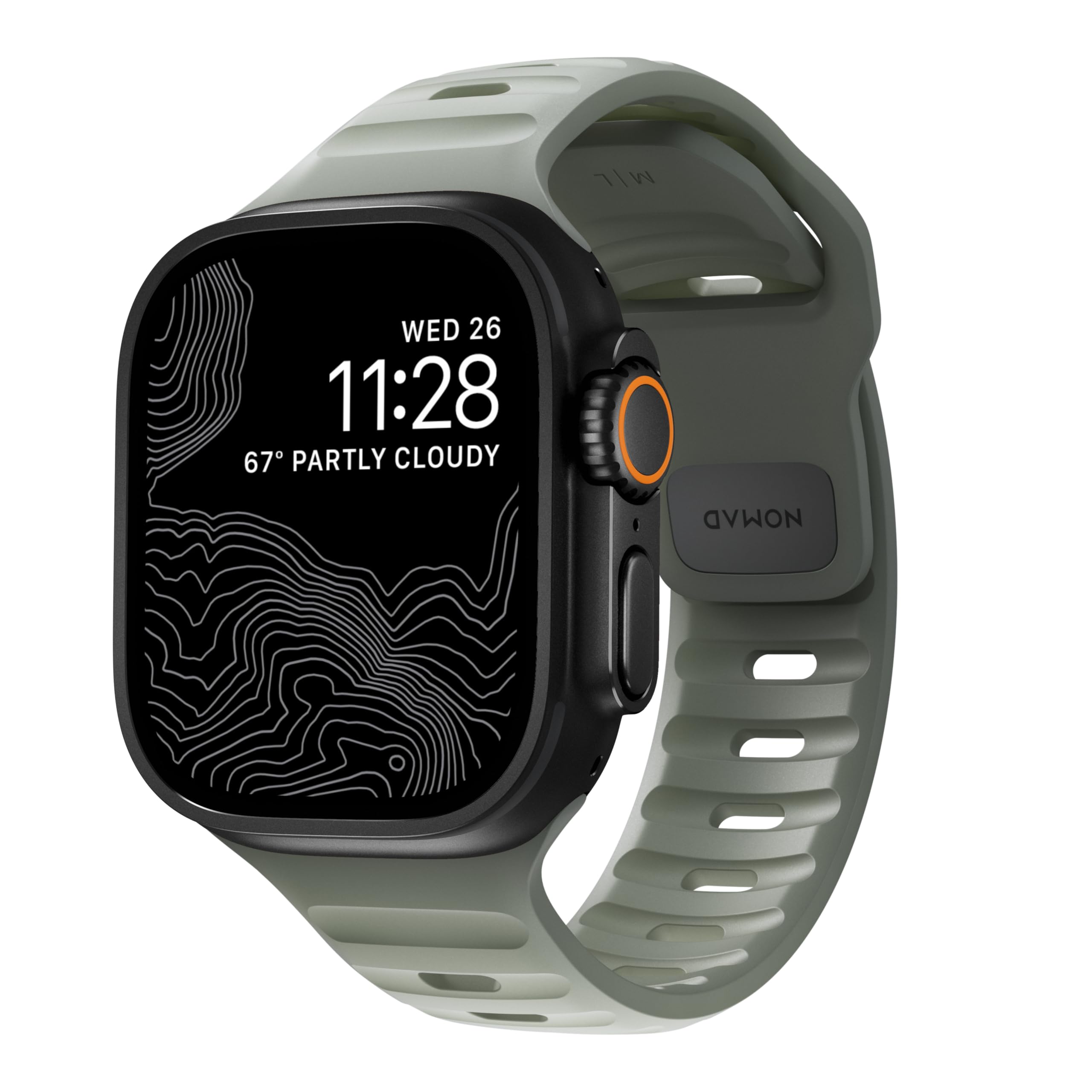 NOMADSport Band Compatible with Apple Watch Strap Series 8, 7, 6, SE & All Previous Models, Waterproof Watch Strap - 49/45/44/42mm (Coastal Rock)