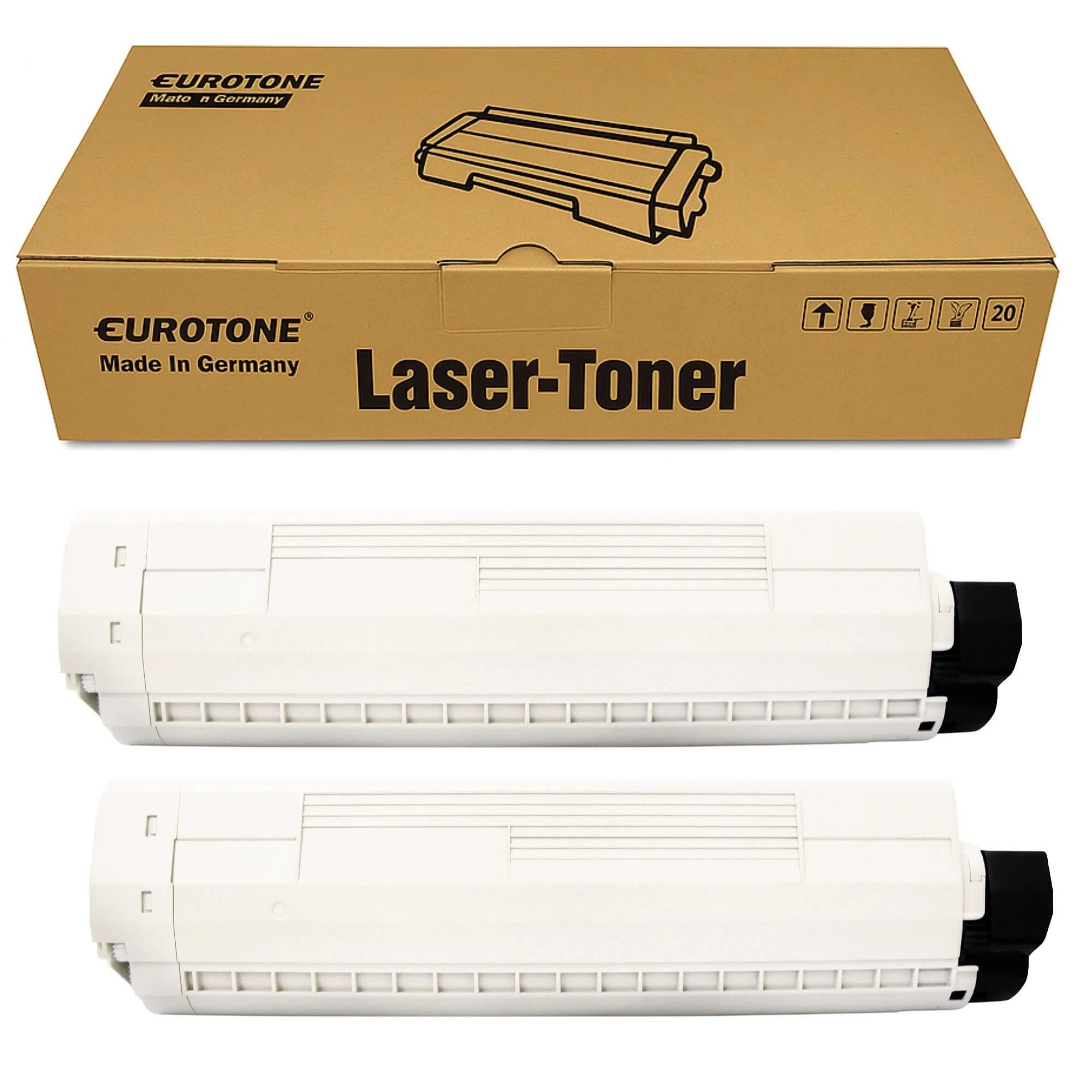 Eurotone 2 x toner kompatybilny z Oki C 810 830 wie 44059108 Black czarny kartridże do drukarek