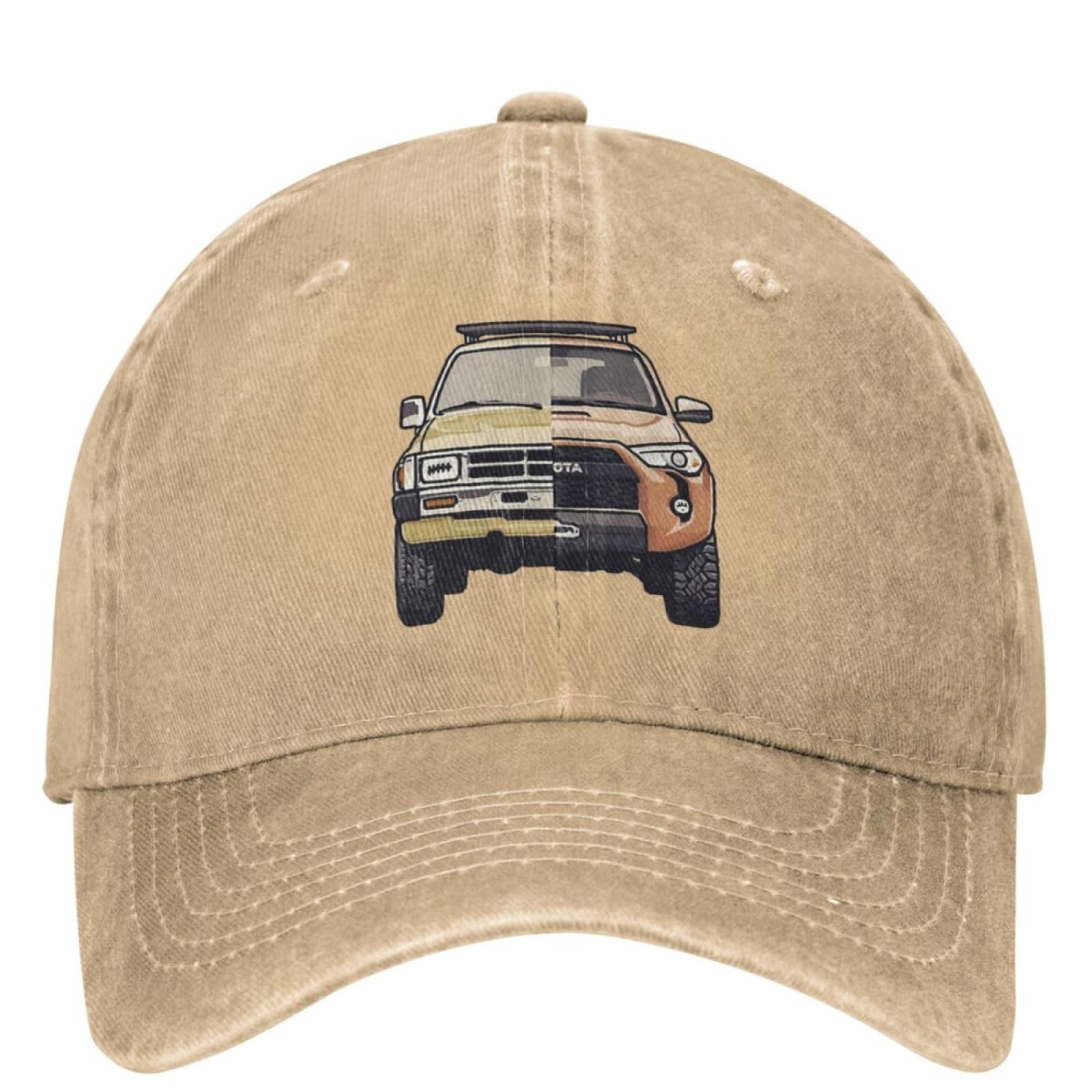 Oaumjiil Unisex Color Classic Off Road Land Cruiser Baseball Cap Style Cotton Washed Off-Road Car Trucker Hat Adjustable