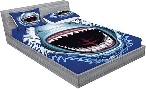 Miniatura 181 de Ambesonne - Juego de sábanas bajeras y fundas de almohada, diseño clásico botánico, plantas de jardín vintage, juego de 3 piezas con estampado