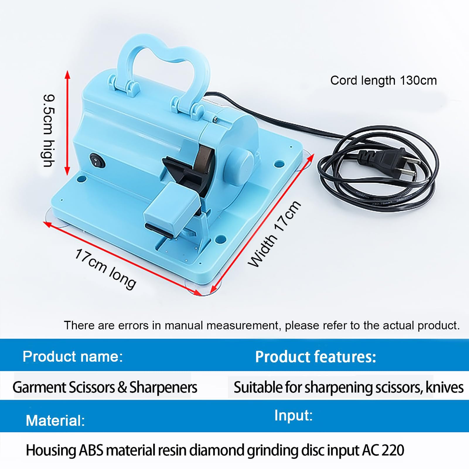 Afilador Eléctrico de Tijeras, Herramienta para Afilar Cuchillos de 4500 RPM con Rueda de Esmeril de Diamante de Resina de 8 MM, Máquina de Afilado Multifuncional para Uso Industrial, Textil Green