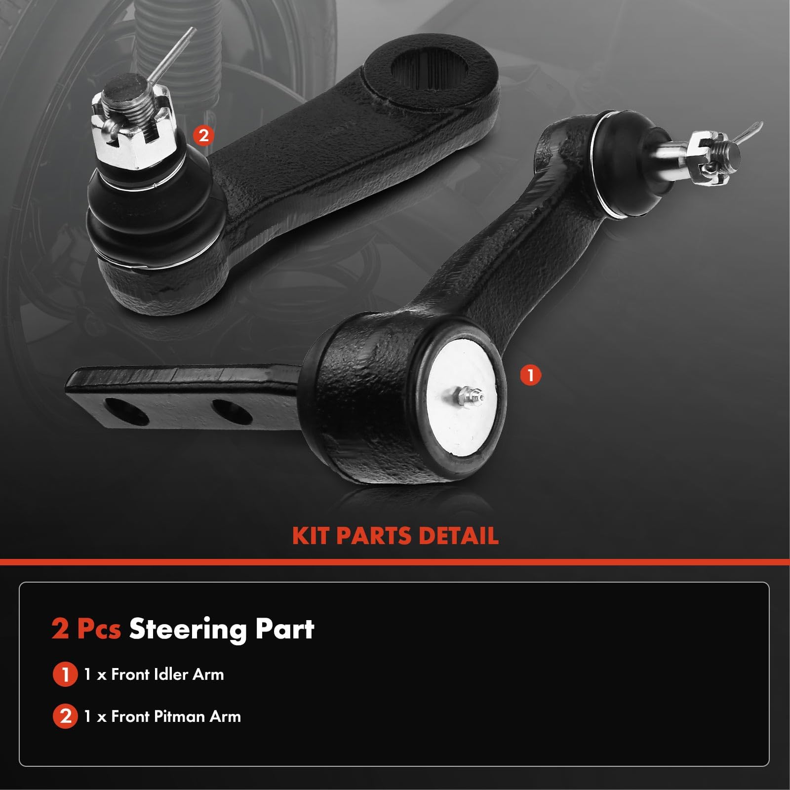 DRECURN Steering Idler Arm Kit For F-150 F-250 Expedition Navigator – 2.48 Bolt Pattern, Greasable Or Sealed - View #6