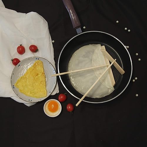 Miniatura 4 de AUEAR, Esparcidores de crepé de madera para hacer y espátula, juego de madera de haya (2 piezas, 5.5 pulgadas y 7.09 pulgadas)