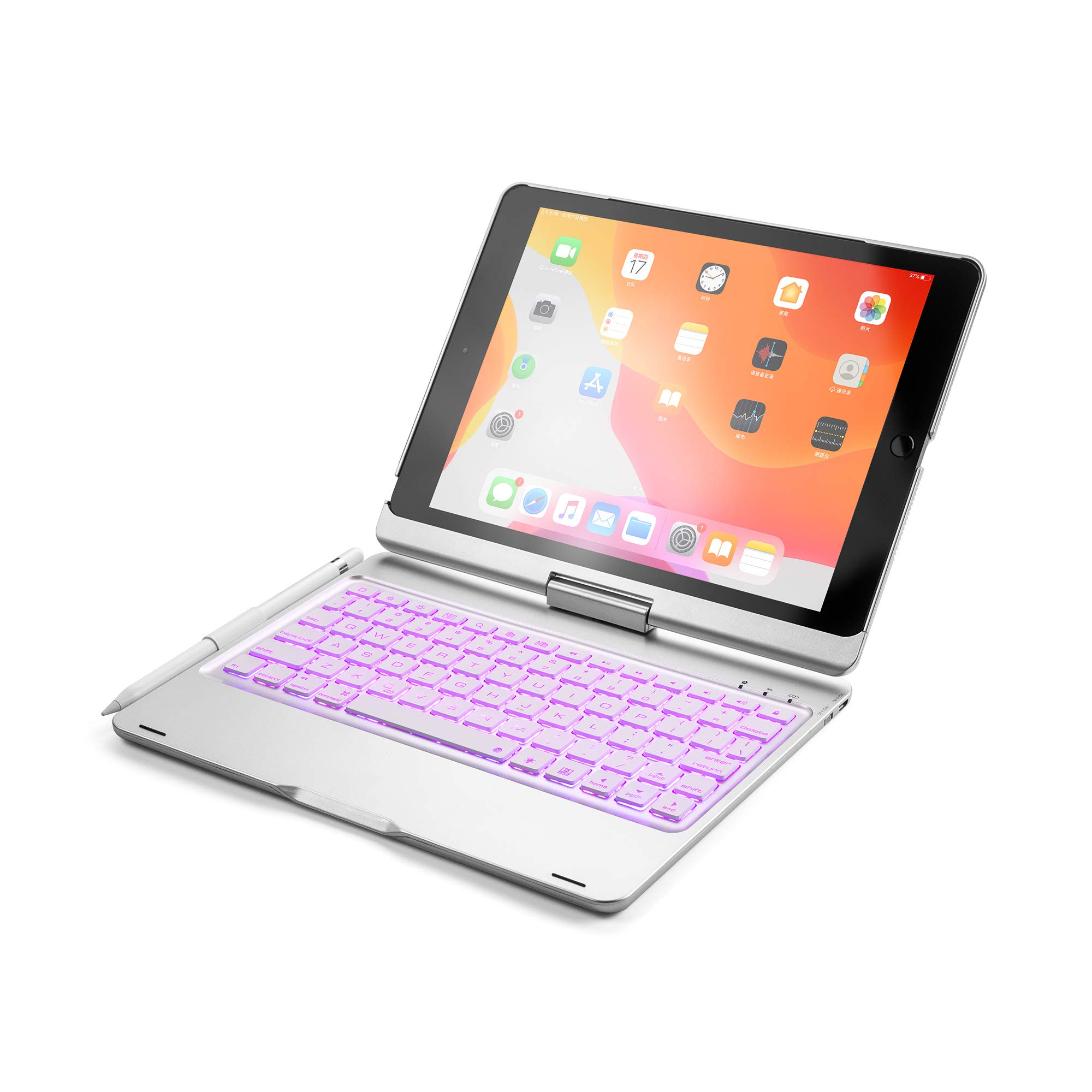 Amazon.co.jp: 【PCATEC】 iPad 10.2キーボードケース 360度回転機能 7