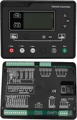 Miniatura 4 de TOPINCN Generator Controller with LCD Display, Generator Set Controller for HQM6110U Gasoline Generator Sets DC 835V Generator Control Panel