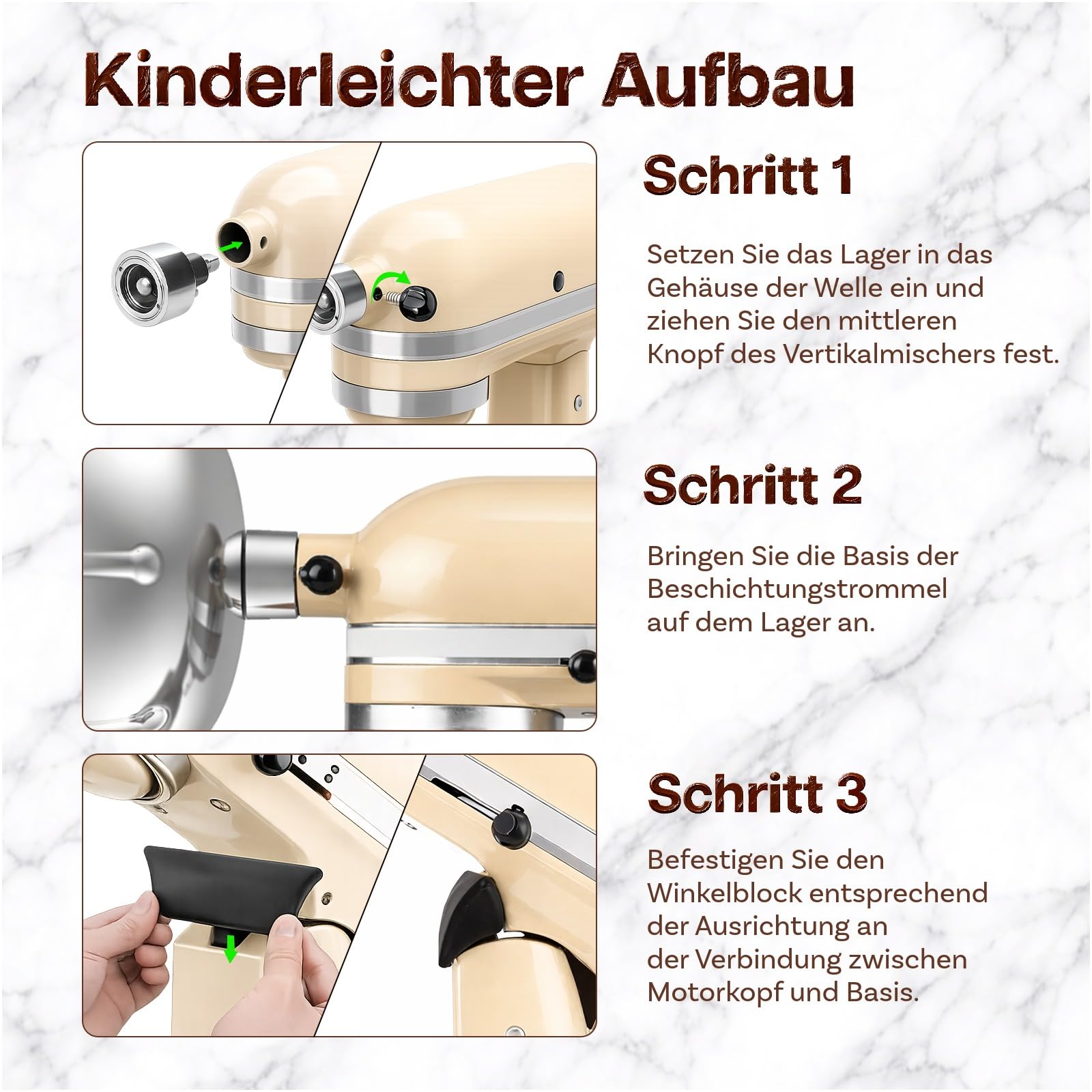 Beschichtungsmaschinen-Zubehör Edelstahl für KitchenAid 4.5QT & 5QT Kippkopf-Standmixer von MMOBIEL – Überzugs-Zubehör für Gleichmäßig Überzogene Nüsse, Schokolade, Gefriergetrocknete Früchte & Snacks