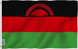 ANLEY Fly Breeze 3x5 Feet Malawi flag - Vivid Color and UV Fade Resistant - Canvas Header and Double Stitched - Malawian Flags Polyester with Brass Grommets 3 X 5 Ft
