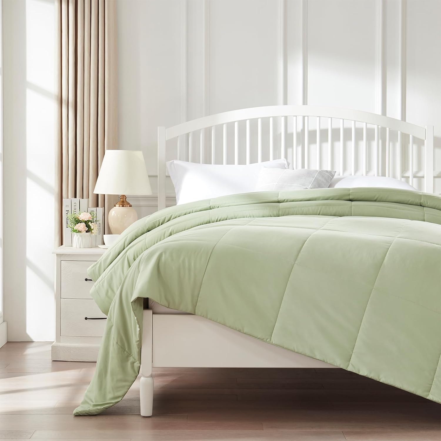 SunStyle Home Sage Green Quilt Twin Lightweight Comforter