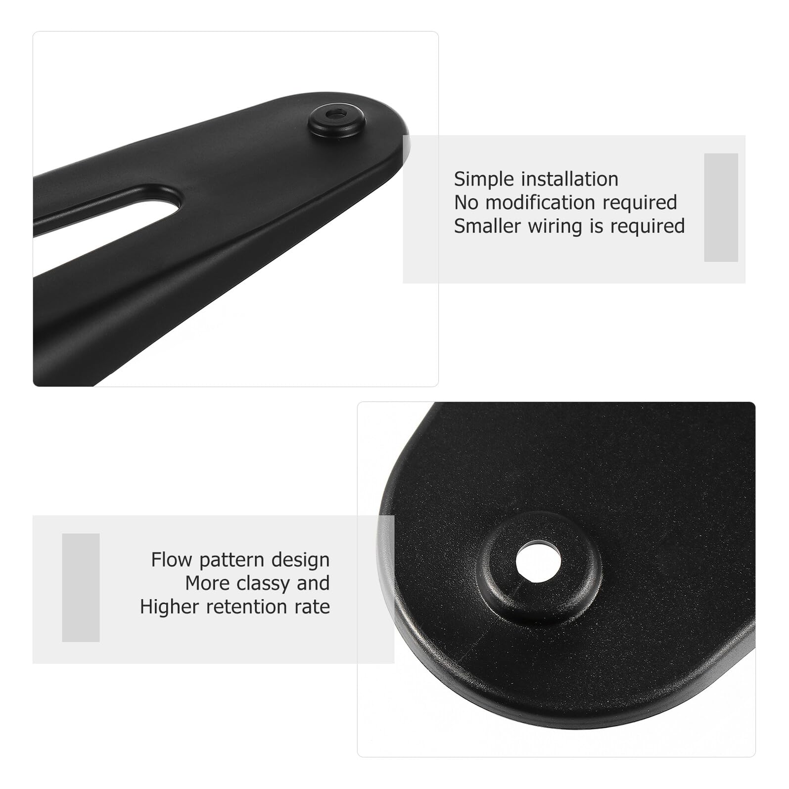 Ipetboom Feu Arrière de Moto Plastique Noir Léger Installation Facile à LED 35w 12v pour Freinage Sûr Hors-piste sous Garde-boue Arrière