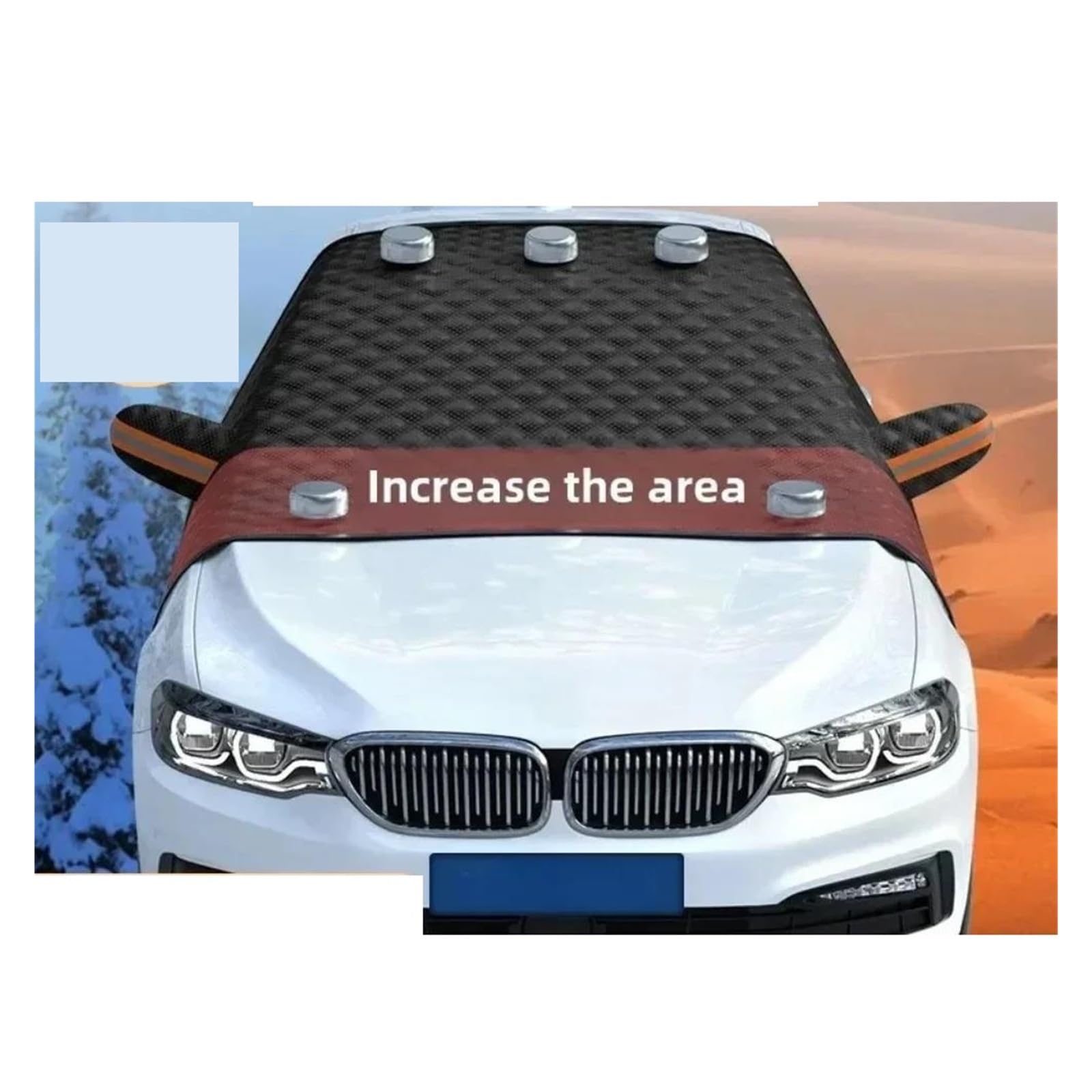 Pare-Brise de Couverture de Neige de Voiture, Pare-Soleil extérieur d'hiver, Anti-Glace, Pare-Brise Automatique Couverture Pare Brise Voiture Hiver