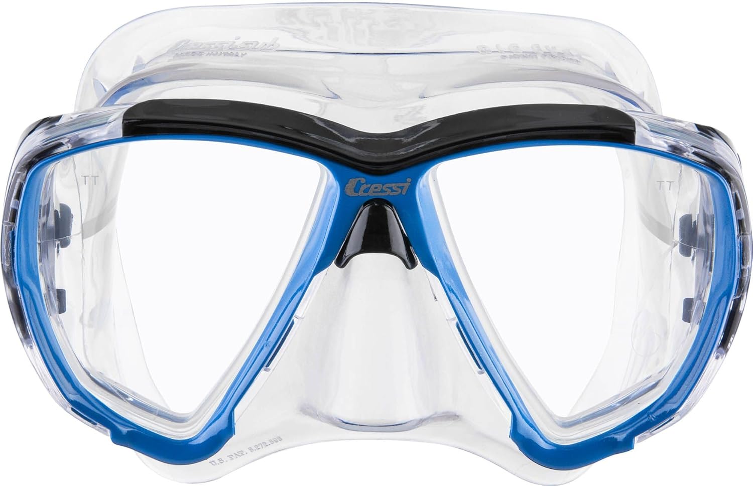Cressi Adult Dive Mask with Inclined Lens for Scuba Diving - Optical Lenses Available - Big Eyes - Made in Italy