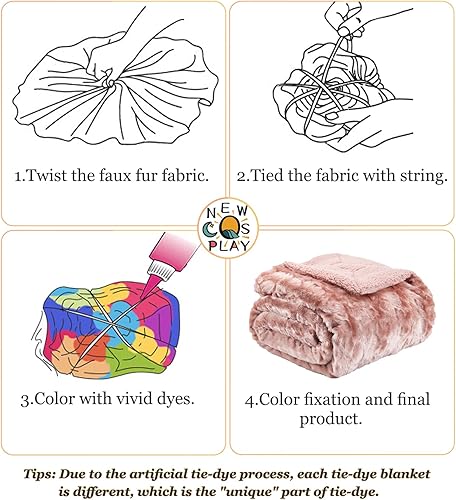 Miniatura 6 de NEWCOSPLAY Manta de piel sintética súper suave tamaño Queen, color rosa polvoriento, manta cálida de felpa para sofá y cama (rosa polvoriento, Queen