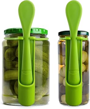 KIKINIKO Pickle Fork 2 Pack pickle grabber, olive fork pickle picker pickle gift kitchen gadgets pickle gifts pickle forks for the jar pickle holder