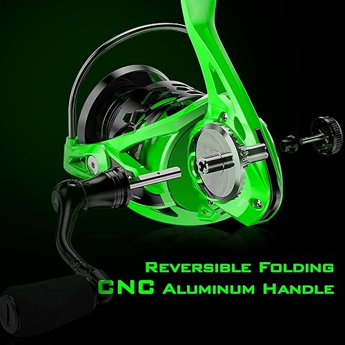 Miniatura 9 de KastKing Zephyr - Carrete giratorio de 5.6 onzas, tamaño 500, perfecto para pesca ultraligeraen hielo, 7+16+1BB, carrete de pesca suave y potente,