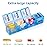 XL Large Weekly Pill Organizer 4 Times a Day, 7-Day Pill Boxes AM PM, Big Compartments Pill Case, Monthly Medication Organizer 28 Days Dispenser for Fish Oils, Vitamin Holder Supplement