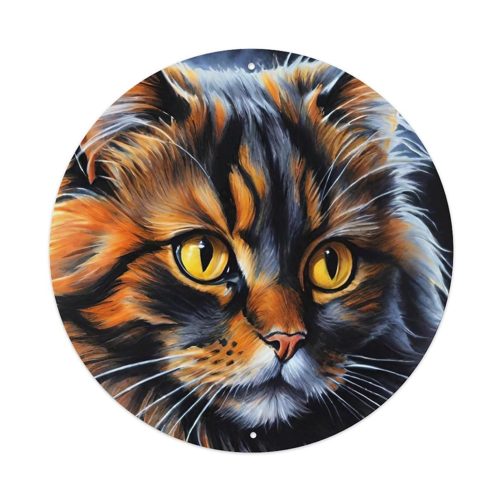 Animal Artwork Kitten in The Dark Metal Tin Sign