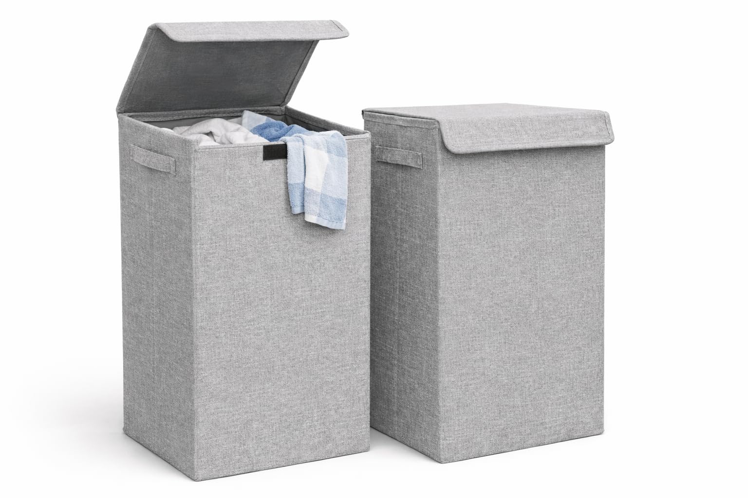 Dunedesign Laundry Bin With Lid - Set Of 2 Set Of 2: 50L Laundry Basket With Lid 30X30x60 Laundry Hamper Narrow Washbox Dirty Clothes Basket Grey Washing Basket For Laundry With Lid Large Bin Clothes Hamper Laundry Bin For Bedrooms