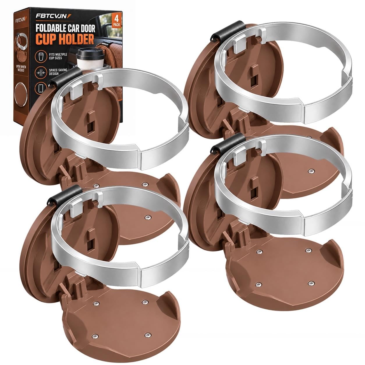 Universal Foldable Car Cup Holder with Hook Folding Automotive Door Storage