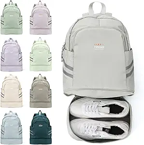 coofay Gym Backpack For Women Waterproof Backpack With Shoe Compartment Lightweight Travel Backpack Sports Backpacks Small Gym Bag