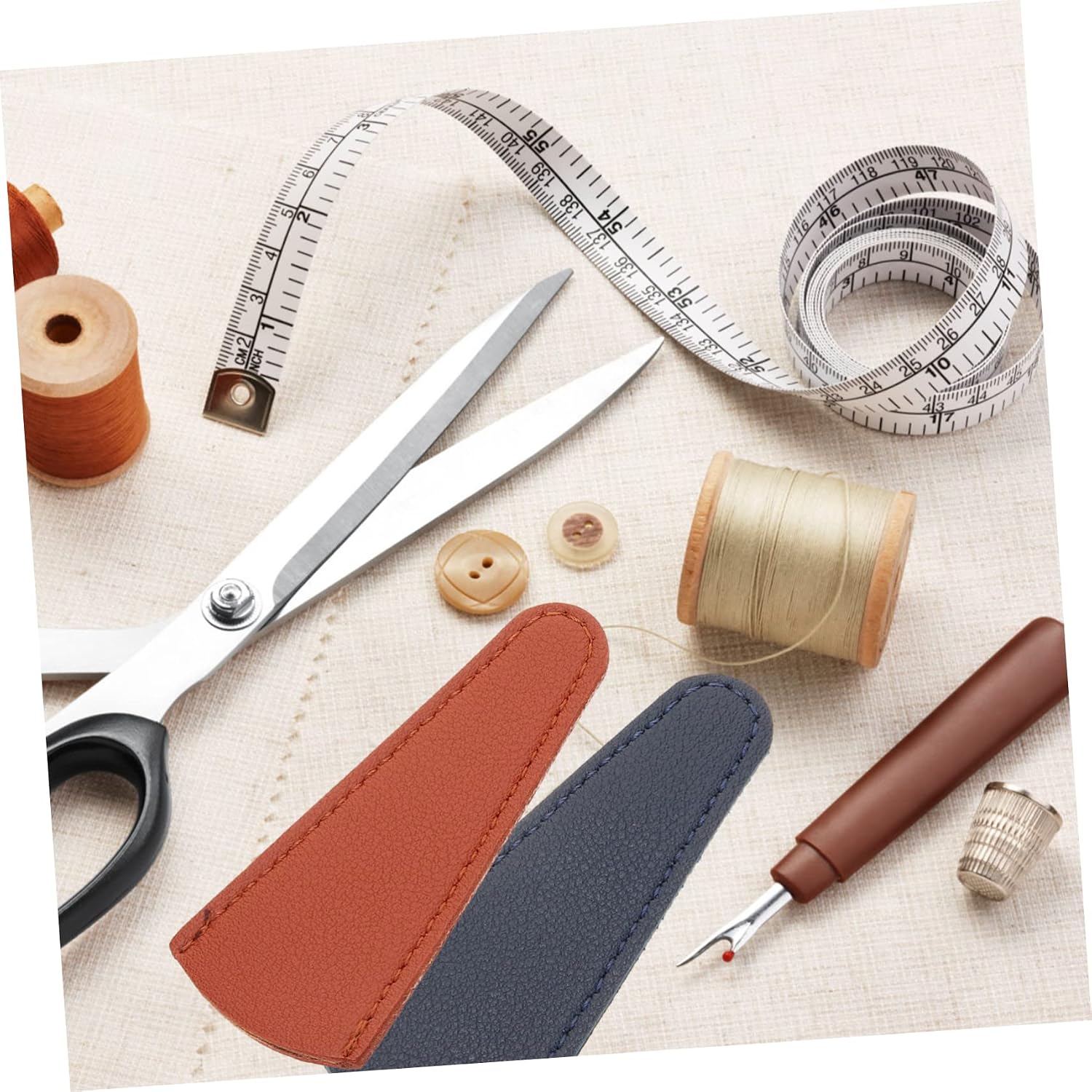 STOBOK 8pcs Portable Eyebrow Scissors Cover Protective Sheaths Modern Minimalist Design for Safe Storage and Easy Carrying for image 4