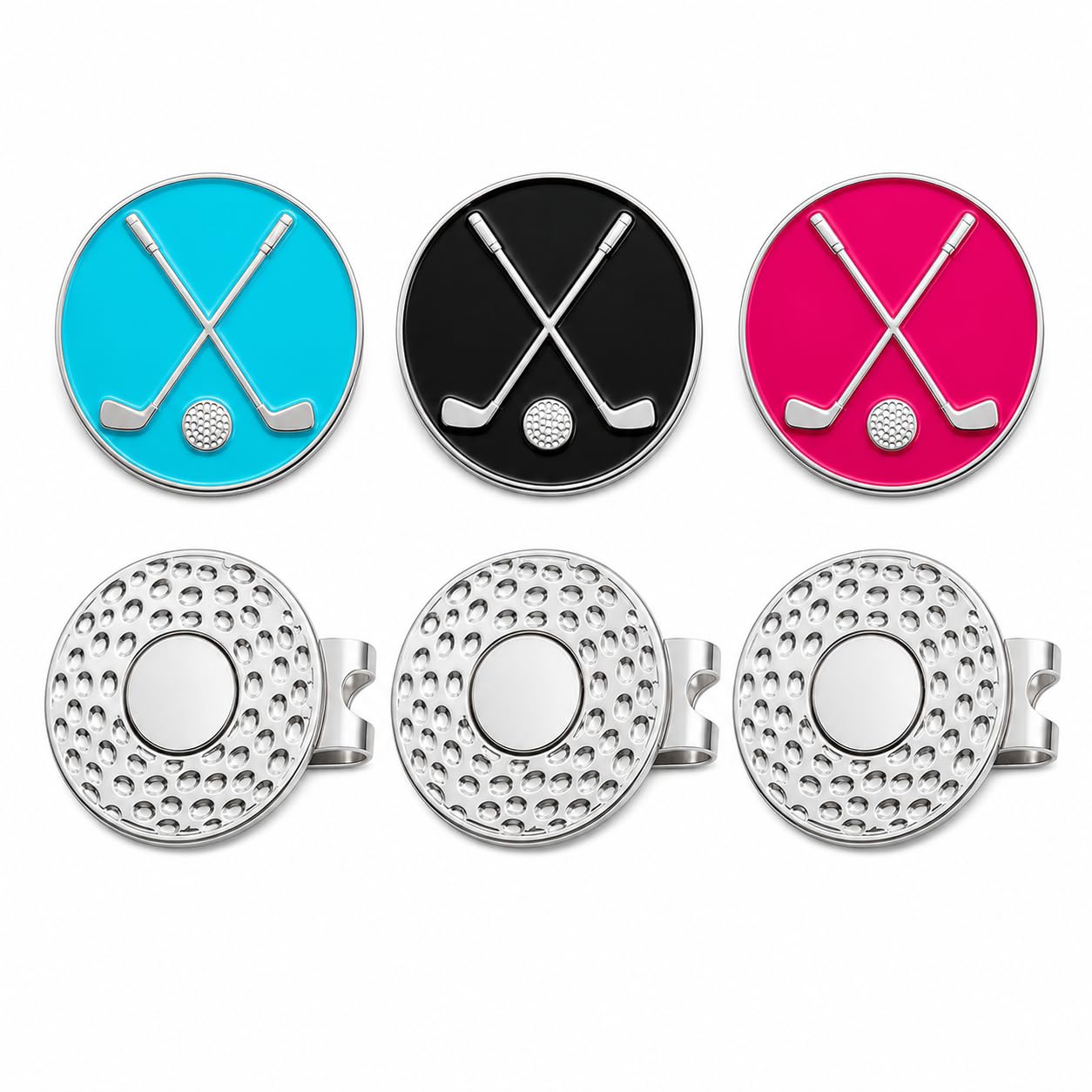 Gipnva 3Pcs Magnetic Golf Ball Markers, Cute Hat Clips for Putting Green