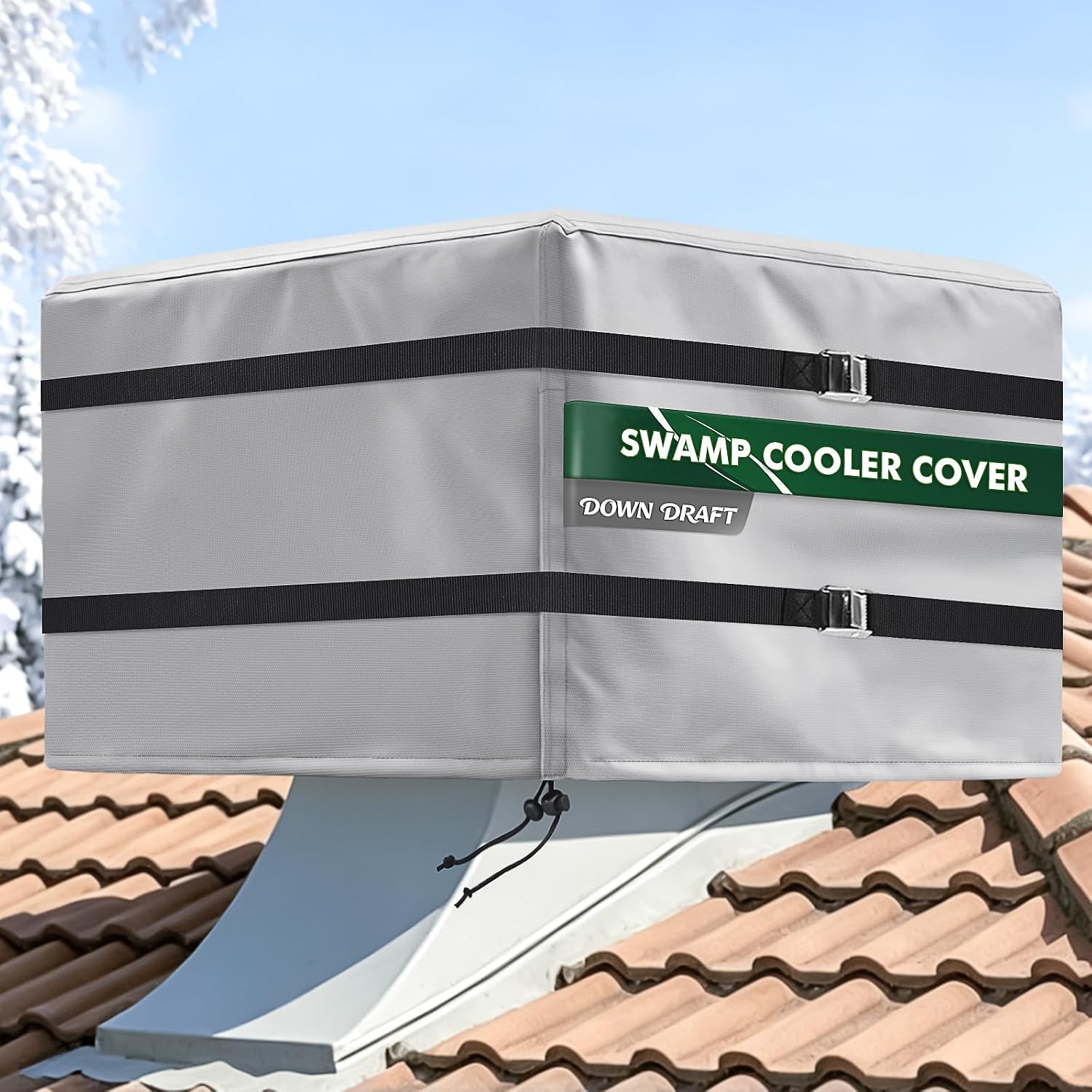 Swamp Cooler Cover for Evaporative Cooler, Side Draft, 34"W x 34"D x 36"H