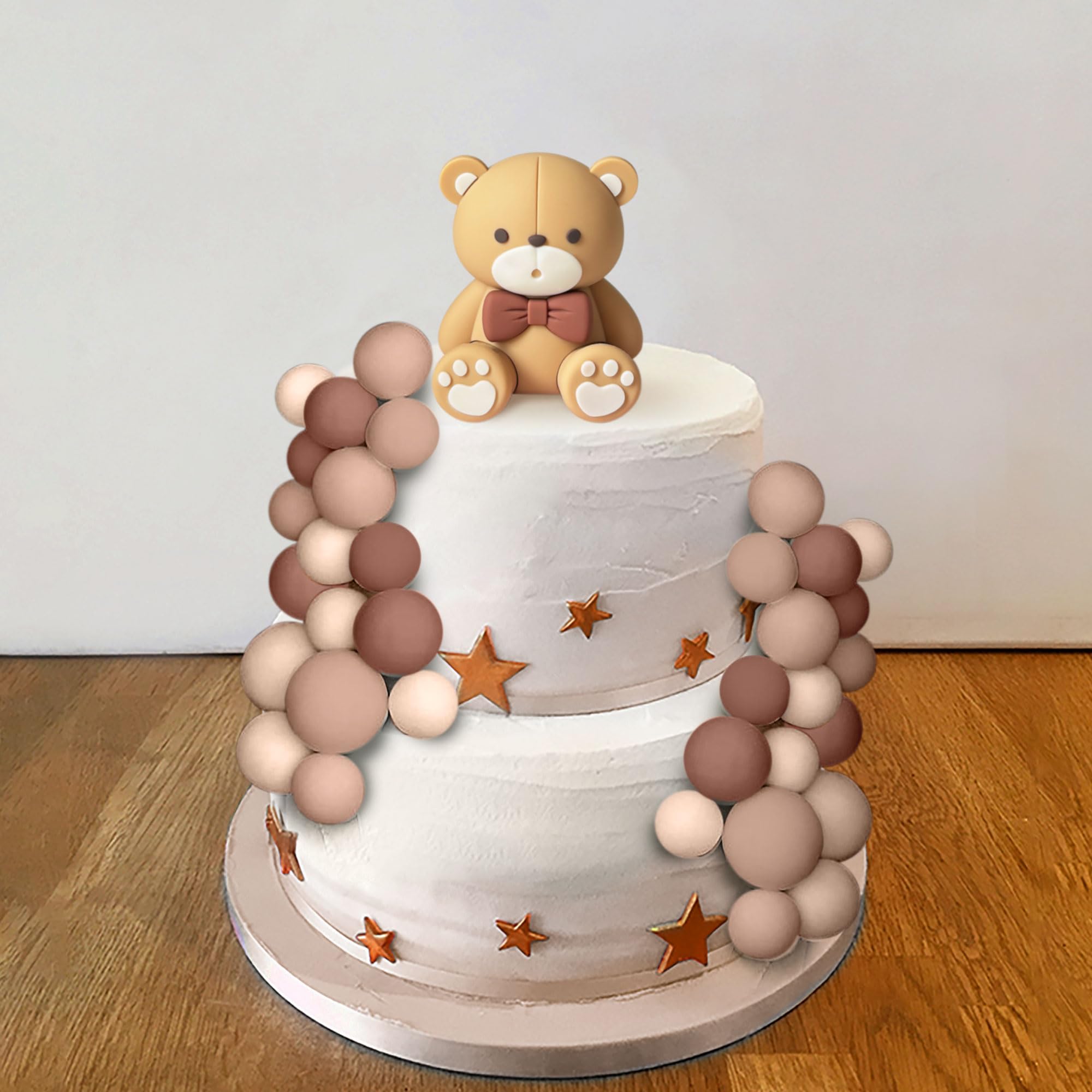 Snapklik.com : Brown Bear Cake Decoration Baby Shower Cake Topper Bears ...