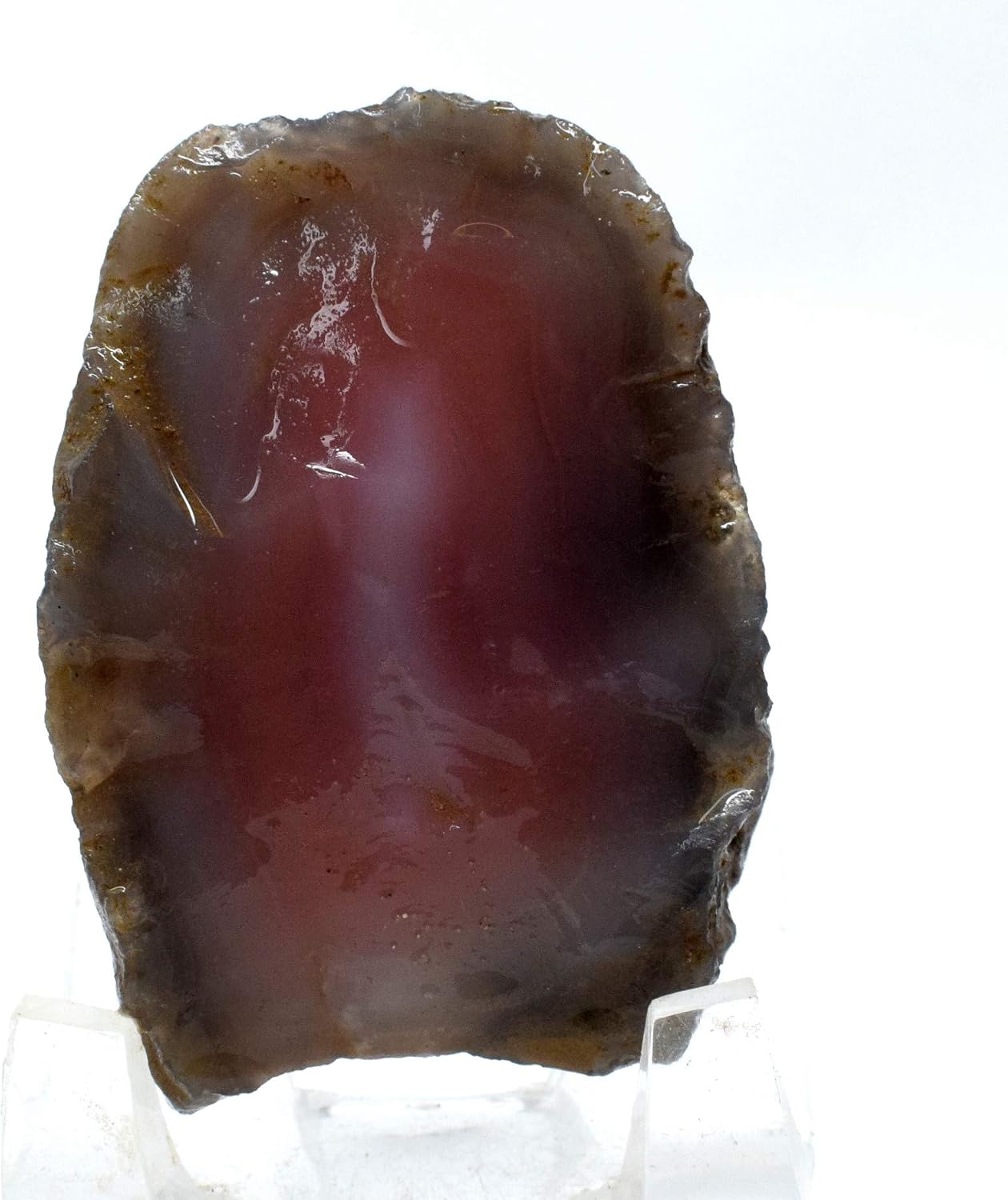 Amazon.com: 49mm 80g Deep Purple Violet Red Chalcedony Rough Natural ...