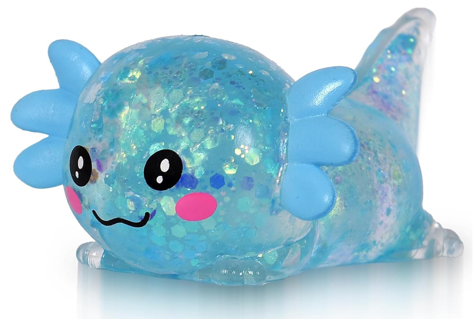 Axolotl Squishy Toy – Cute Malt Sugar Sensory Stress Ball for Kids & Adults, Soft Squeeze Fidget Toy for Anxiety Relief, Focus, and Sensory Play (E)
