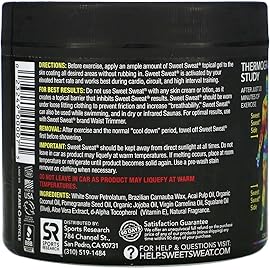 Sports Research Sweet Sweat \'Workout Enhancer\' Gel (Original Scent) - Maximize Your Exercise & Sweat Faster - 13.5oz Jar