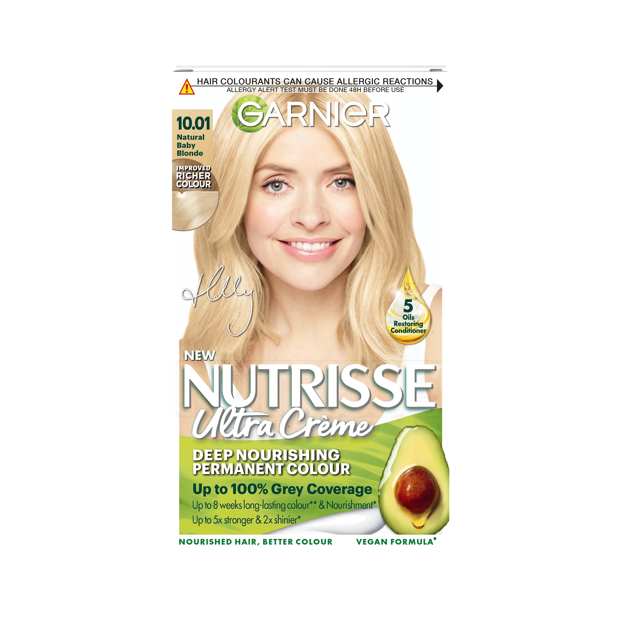 Garnier Nutrisse Creme Natural Baby Blonde 10.01 Permanent Hair Colour 2 Pack