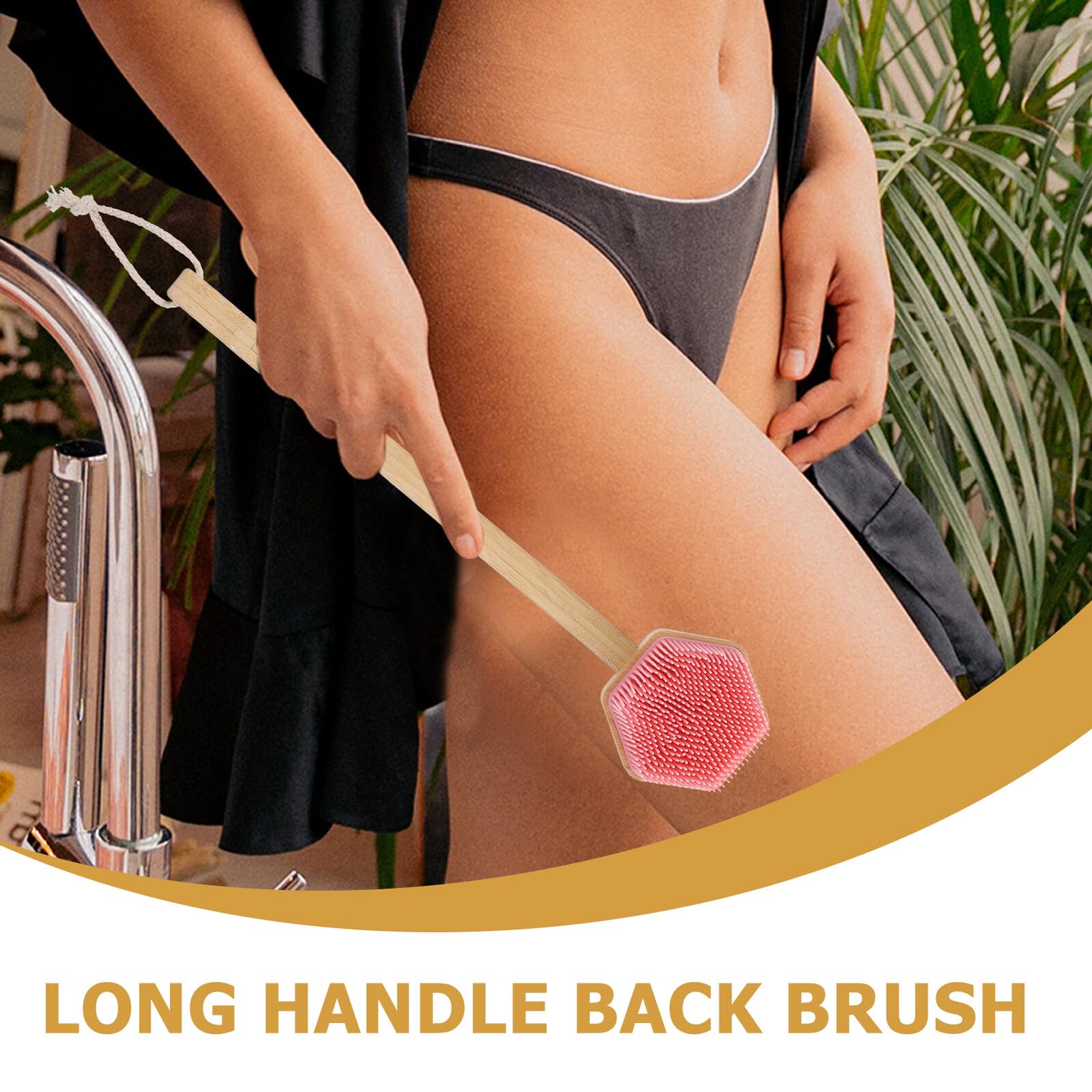 Cepillo De Baño Mango De Madera Cepillo De Ducha Para Exfoliación De Muerta Baño o Ducha