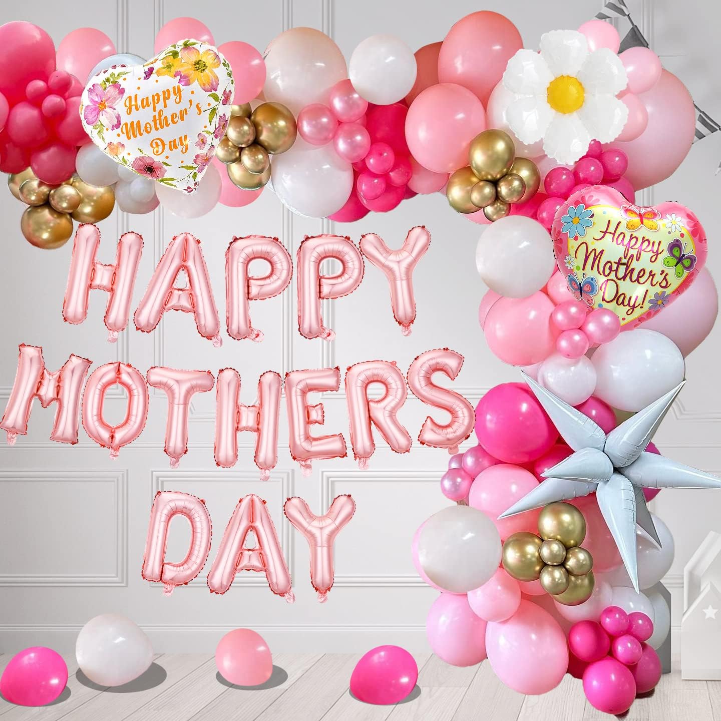 Mother's Day Balloon Garland Arch kit with 134 Pcs Mother's