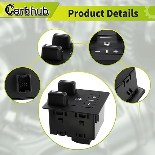 Miniatura 5 de Carbhub 15926102 Interruptor de controlador de freno de remolque apto para Chevy Silverado 1500 3500HD Chevy Suburban 1500 2500 GMC Yukon XL 1500