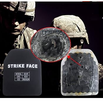 新品未使用 NIJ4 防弾プレート 2枚 炭化ケイ素 PE繊維 実物防弾 戦術 Amazon.co.jp: 胸部プロテクター防弾挿入物、Nij IV炭化ケイ素