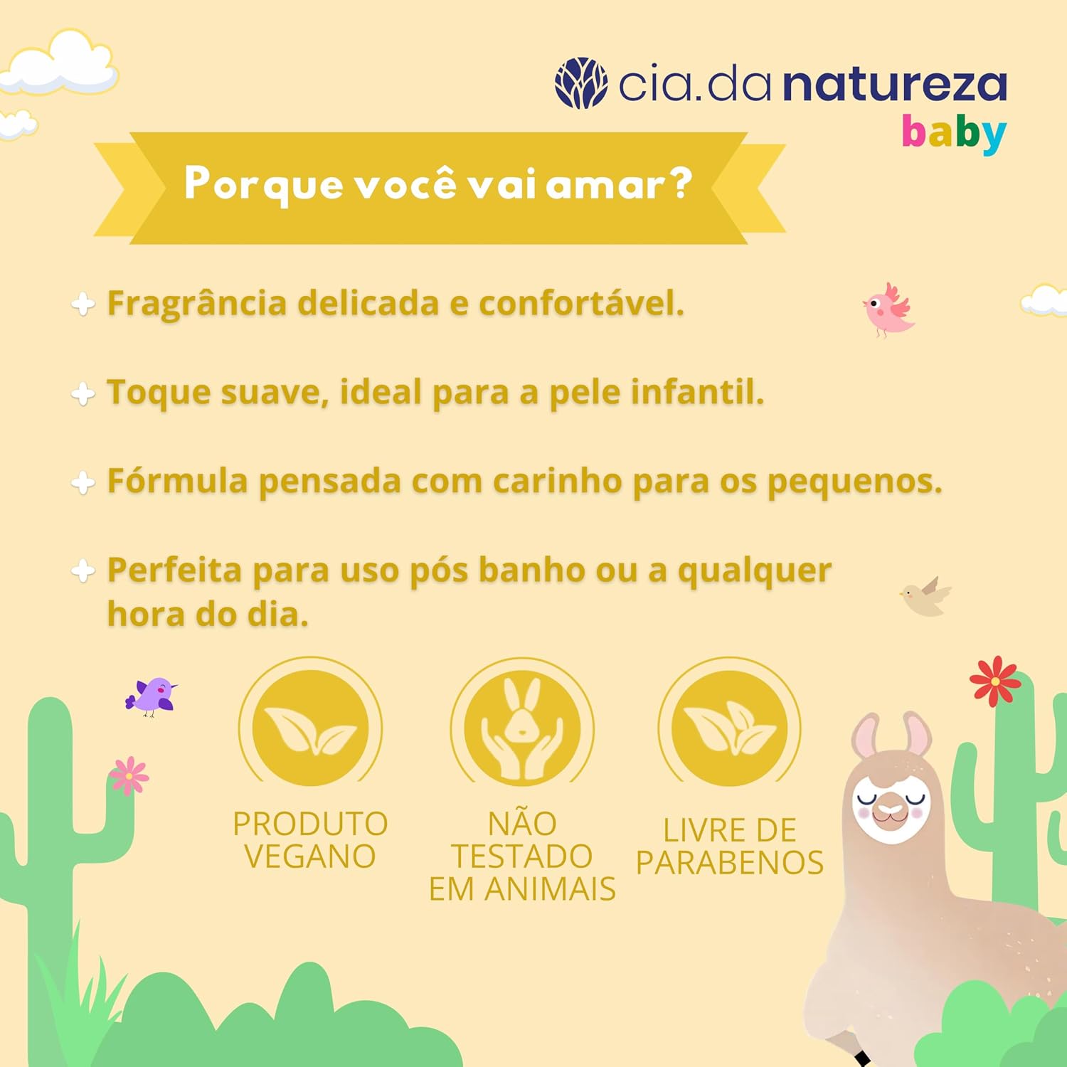 Cia da Natureza Colonia Baby Lavanda Amarela 120 Ml