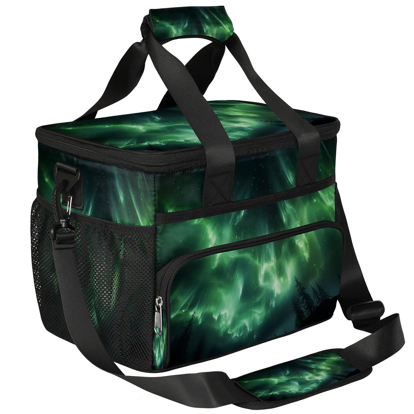Lunch Box for Men Heavy Duty Insulated Lunch Bag for Women Abstract Aurora Lunchbox for Adults Lunch Cooler