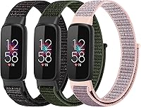 Vista 14 de Correas de nailon compatibles con correas Fitbit Luxe, correas deportivas de tela transpirable ajustable Solo Loop, pulsera de repuesto suave