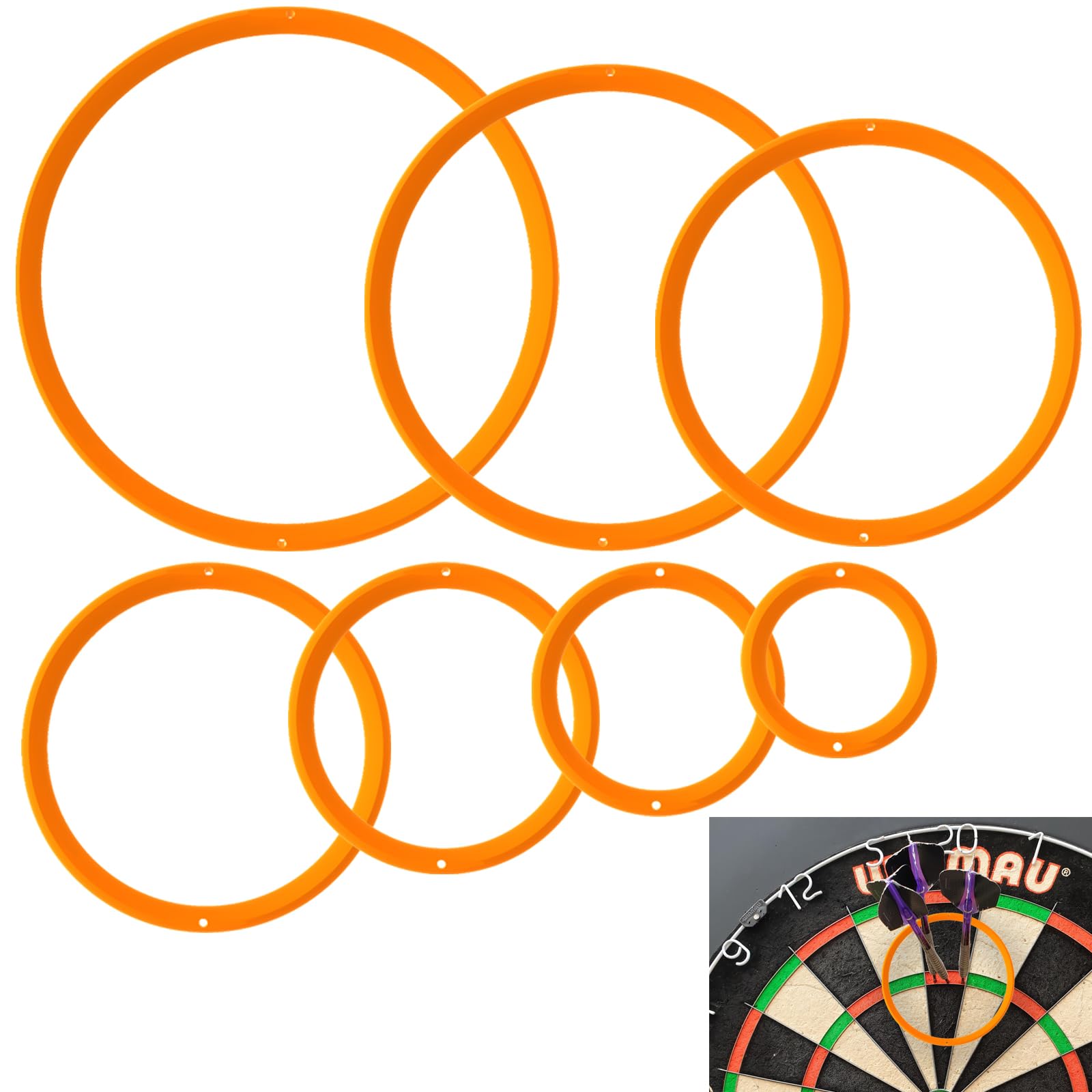 Darts Training Set – 7 Practice Rings with Ultimate Improvement Kit